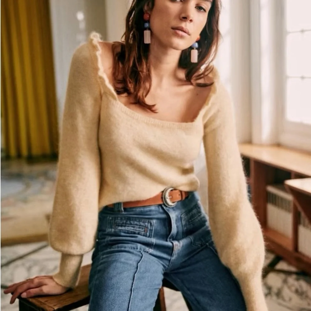 Sezane Mila Square Neck Sweater - Picture 1 of 5